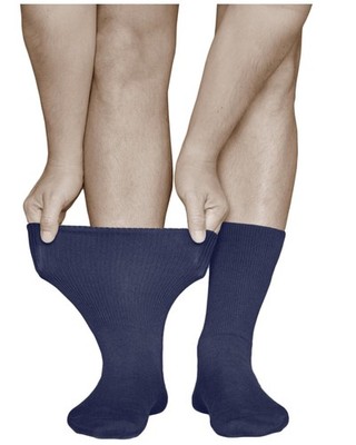 Men's Diabetic Socks Extra Wide No Elastic Waistband Socks 3 PAIRS Wide Waistband...