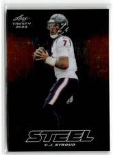 2023 Leaf Trinity (Mega Box) #S-17 C.J. Stroud Steel Stars and Dots Orange #/15