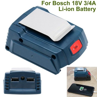 Dual USB Power Ladegerät Konverter Adapter 18V 3.0A/4.0A Für Bosch Li-Ion Akku