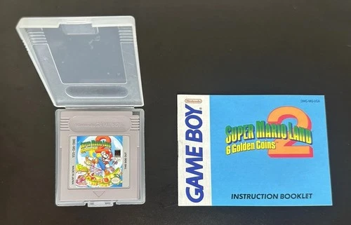 Nintendo Super Mario Land 2: 6 Golden Coins Game Boy Platformer Manual Included