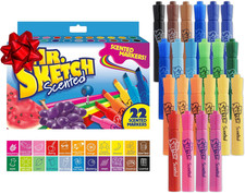 Scented Markers, Chisel Tip, Assorted Colors 22 Count - Fun for Kids, Spark Crea