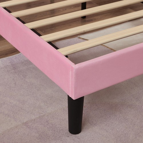 VECELO Bed Frame Twin/Full/Queen Size Wooden Slats Support Adjustable Headboard - Picture 36 of 60