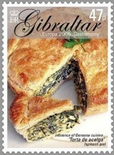 GIBRALTAR -2005- Europa (C.E.P.T.) 😎Spanish Torta de Acelga (Spinach Pie) #1011