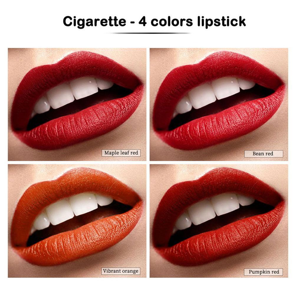4x Set Cigarette Lipstick Matte Velvet Long Lasting Waterproof Makeup Lipst  L4X5