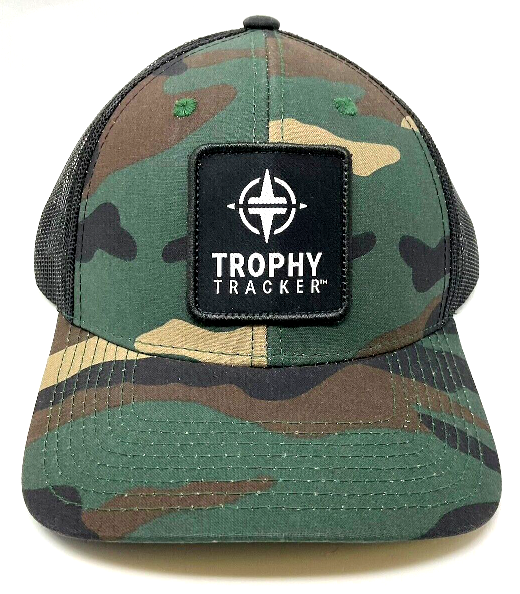 帽子 trophy clothing deim army hat TROPHY TRACKER PATCH LOGO ADJUSTABLE CAMO BLACK MESH TRUCKER