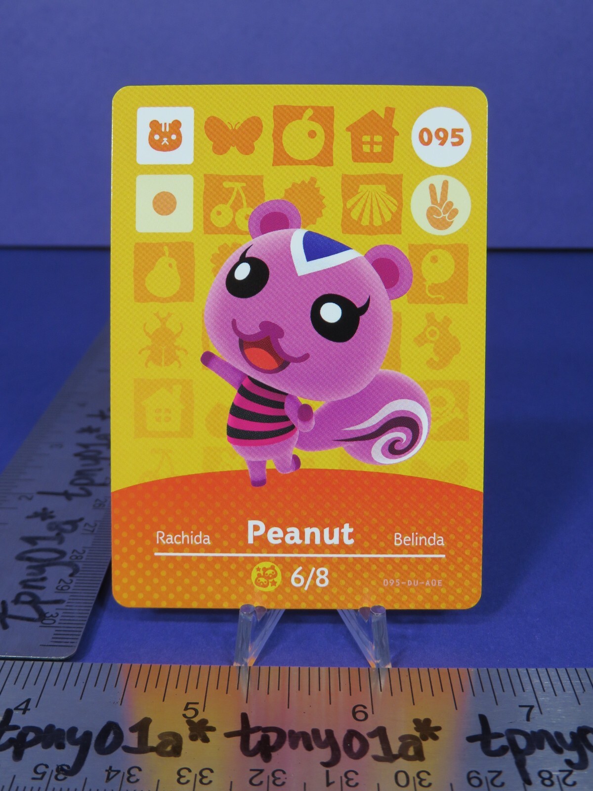 Fresh US Pack PEANUT #095 Animal Crossing Series 1 Amiibo Card eSE Authentic