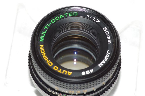Objectif pour Pentax K 50mm f1,7 CHINON' avec bouchon pare-soleil et housse TBE. - Foto 2 di 24