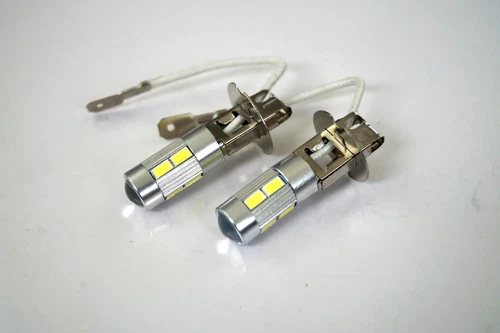 Fits MITSUBISHI COLT 1990-1992 2x H3 5630 SMD 10 LED 12V Xenon Light Bulbs