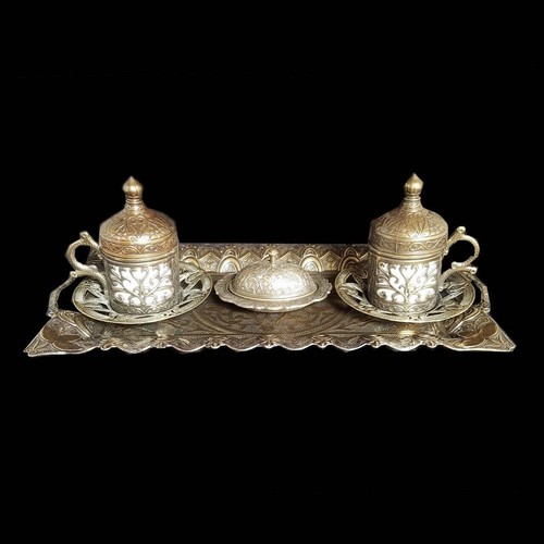 Ottoman Turkish Greek Arabic Coffee Espresso Serving Set Quality