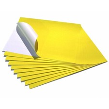 A4 Matt Yellow Adhesive Sticky Sticker Craft Labes Silhouete Paper