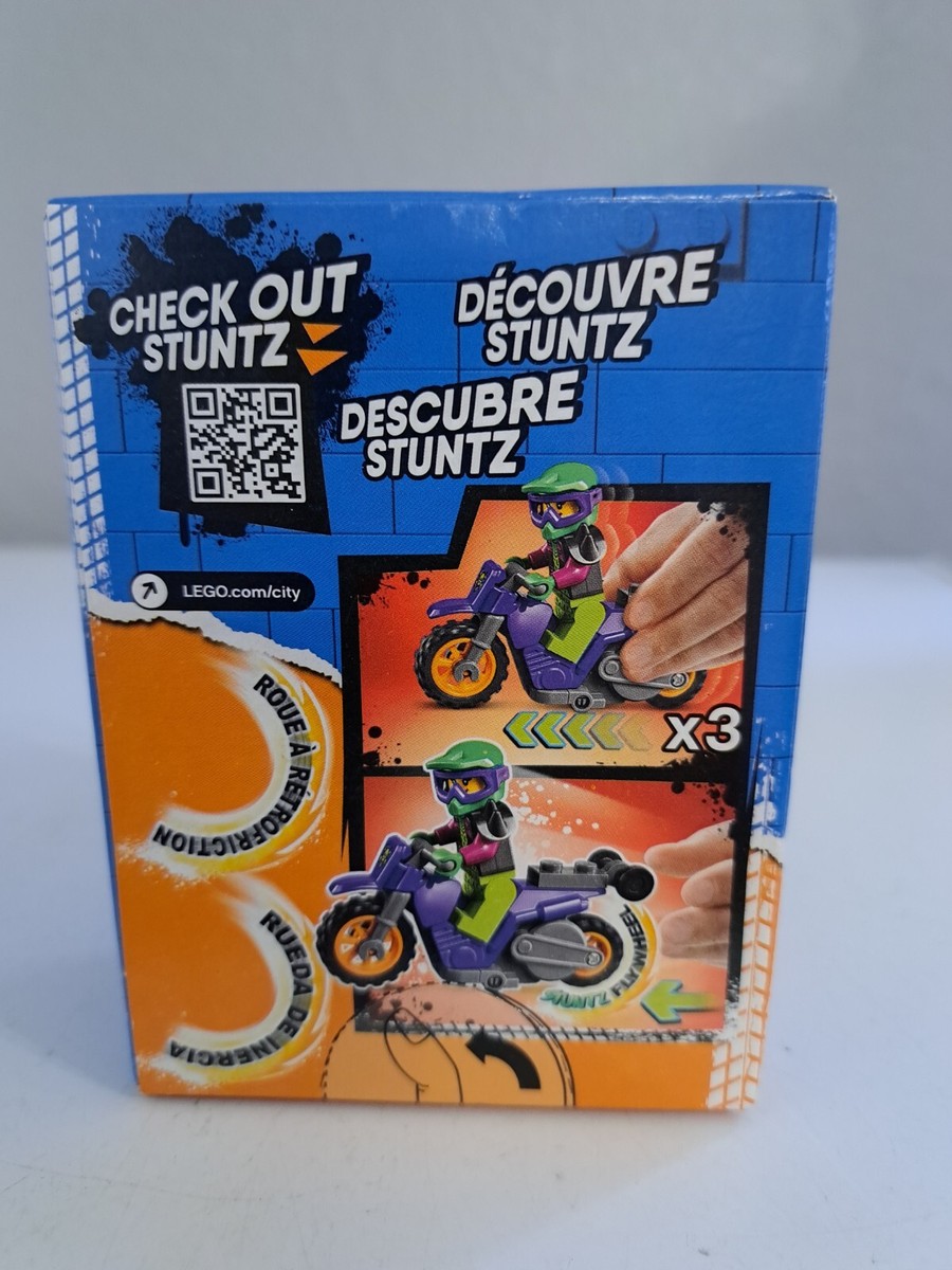Lego City Stuntz Wheelie Stunt Dirt Bike Motorcycle & Minifigure