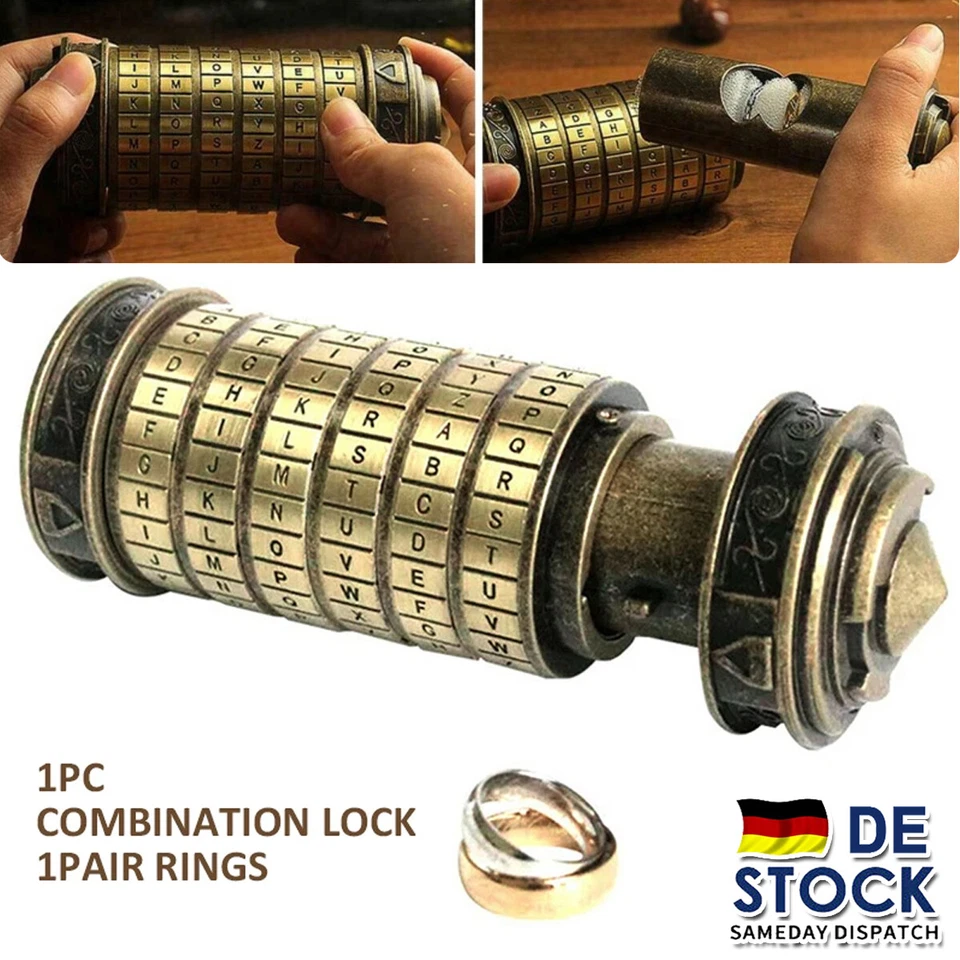 MARKENLOS Da Vinci Code Mini Cryptex Rätsel und Puzzle für Weihnachten,Lock Puzzle Boxen