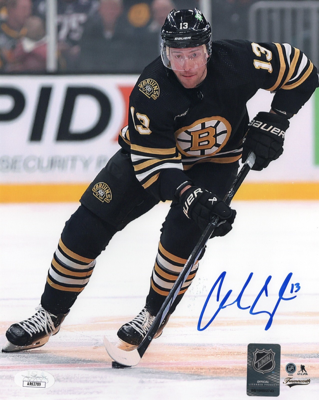 Charlie Coyle Autographed Signed Boston Bruins 8x10 photo NHL JSA COA 