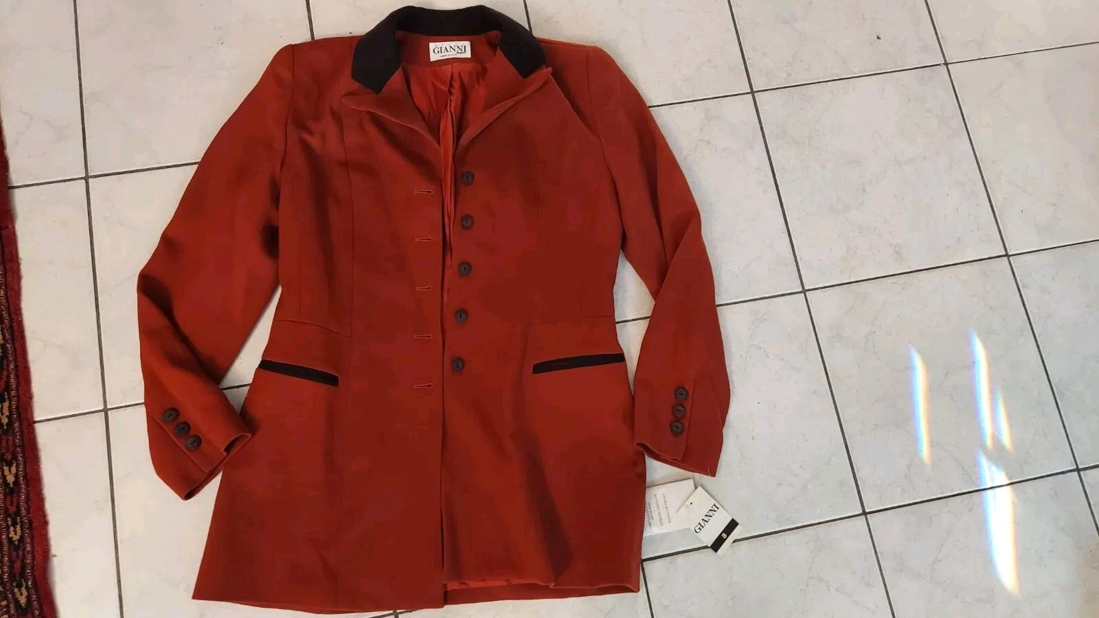 VERSACE Giacca blazer lana GIANNI donna anni 90 vintage nuova con etichetta made in USA taglia 8