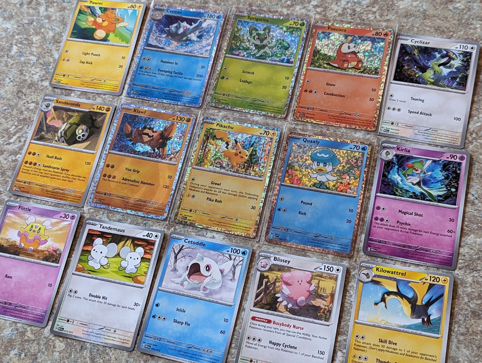 2023 McDonalds Pokemon Full Complete Set of 15 Cards - Match Battle TCG