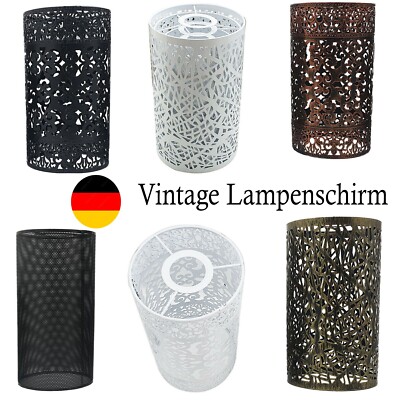 Vintage Lampenschirm E27 Käfig Schwarz Draht Lampe Hängelampenschirm Retro Metal