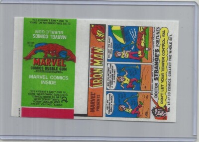 UNUSED 1979 Marvel Comics Bubble Gum (Topps) WRAPPER & COMIC #18 Iron Man