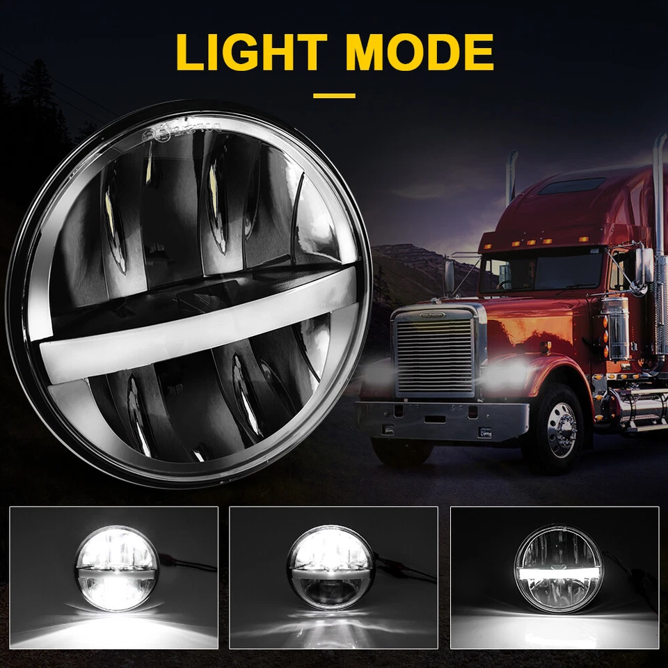 For Chevy Impala Camino Bel Air El 1962-75 5-3/4 5.75" LED Headlights Hi/Lo DRL - Image 2 of 4