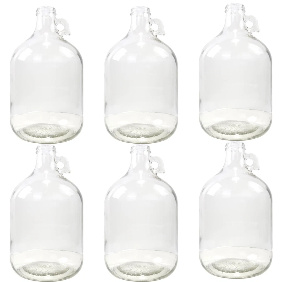 6X Glass Demijohn 5L Jar Carboy W/ Screw Top Home Brew Wine Spirits Bottle