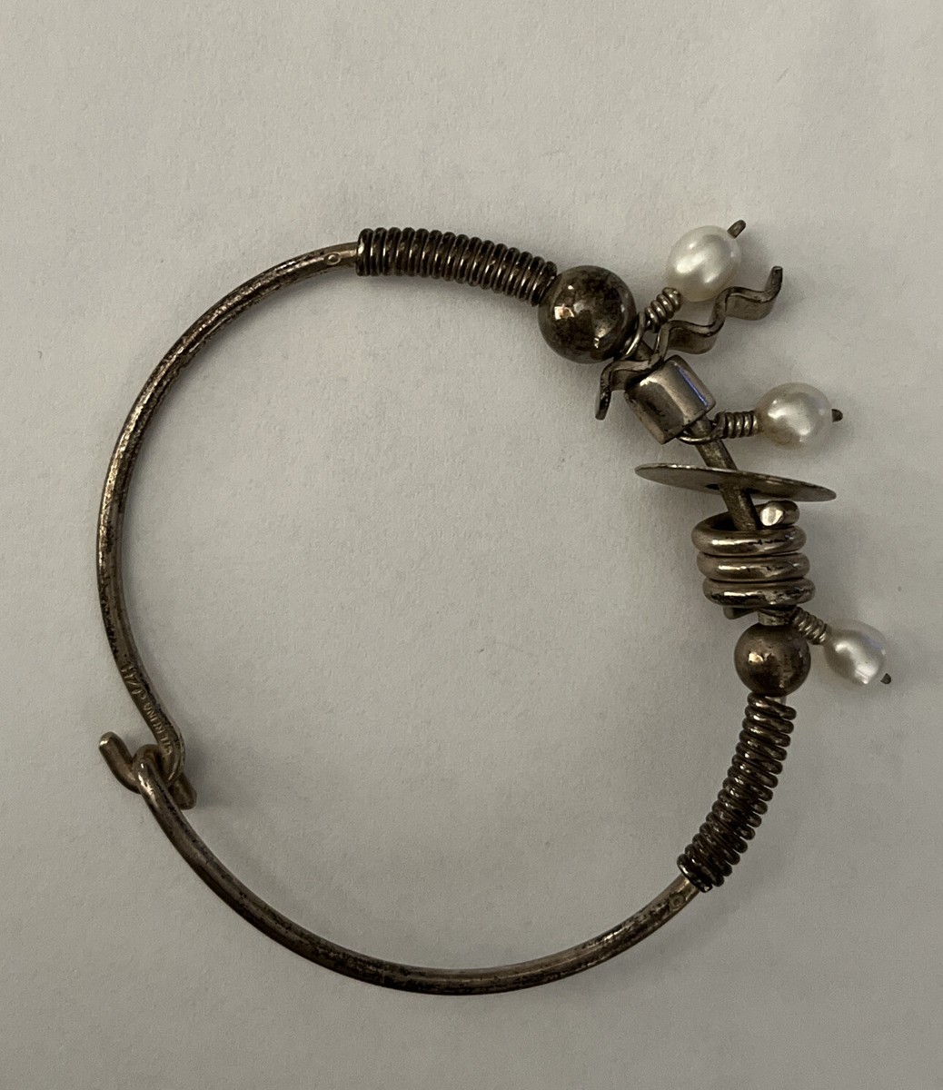 JOAN Z HORN JZH Handmade Modernist Pearl Dangles 925S Hook JOAN Z HORN JZH Handmade Modernist Pearl Dangles 925S Hook