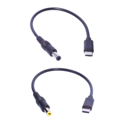 USB C Male to DC5.5x2.5mm/DC5.5x2.1mm Male Power Extension Cord Charging Cable