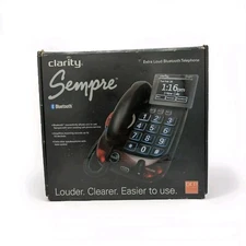 Clarity Sempre Amplified Extra Loud Bluetooth Telephone Speakerphone New Open