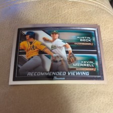 2017 Bowman Draft Recommended Viewing #RV-OAK Kevin Merrell/Austin Beck  