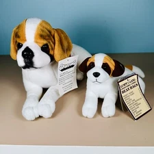 Stuffins St Bernard Plush 90s Lot of 2 Lumpy's Gang Collectible Puppy Dog Animal