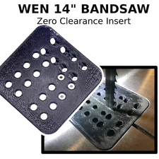 Bandsaw Table Zero-Clearance Insert Plate for 14” WEN Band Saw