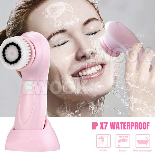3in1 Face Cleaner Waterproof Electric Facial Brush Skin Care Cleansing Massager - Picture 7 of 11