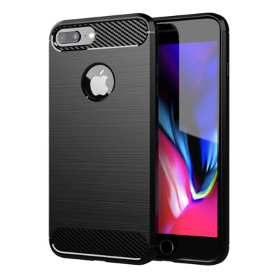 Flexi Carbon Rear Case für Apple iPhone 7 Plus / 8 Plus - Schwarz