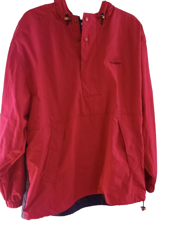 Vintage Cutter Buck Men's Hooded Anorak Jacket Red Paine Weber-Logo Men L NWT - Image 2 of 4