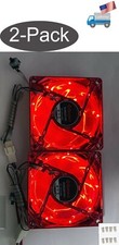 2pack: Enermax 80mm x 25mm Red LED Smart Case Cooling Fan 3pin Thermal Control