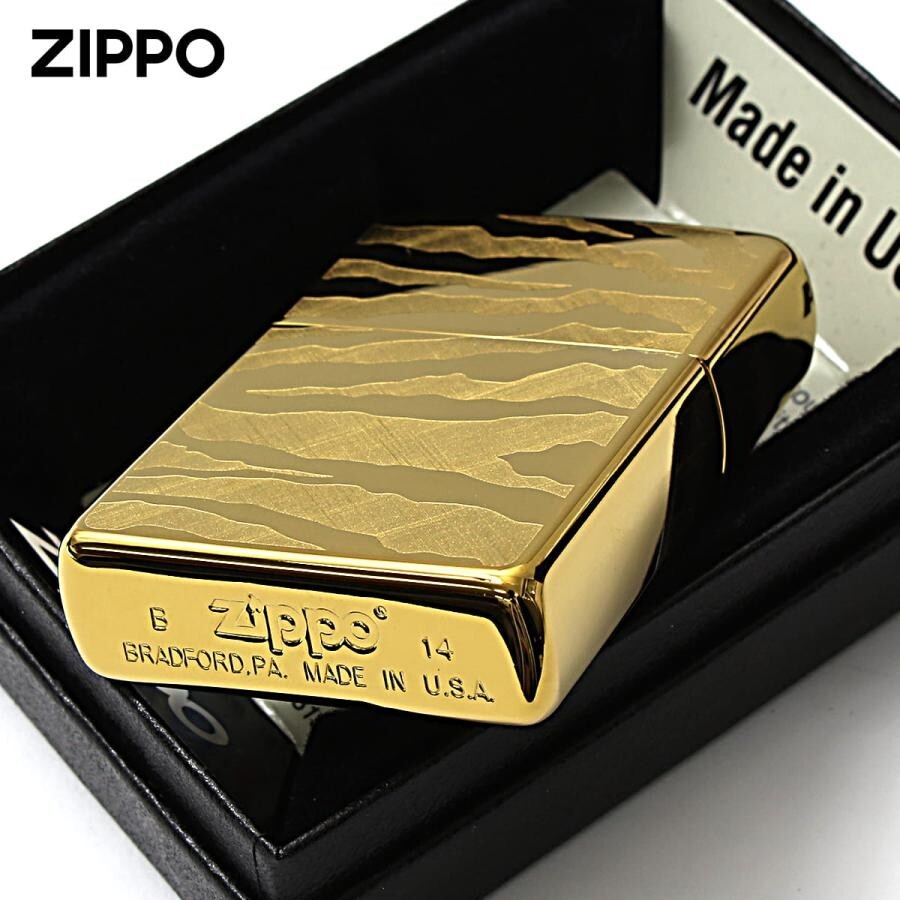 Zippo Zebra Gold Titanium Coating Regular Lighter Japan | eBay