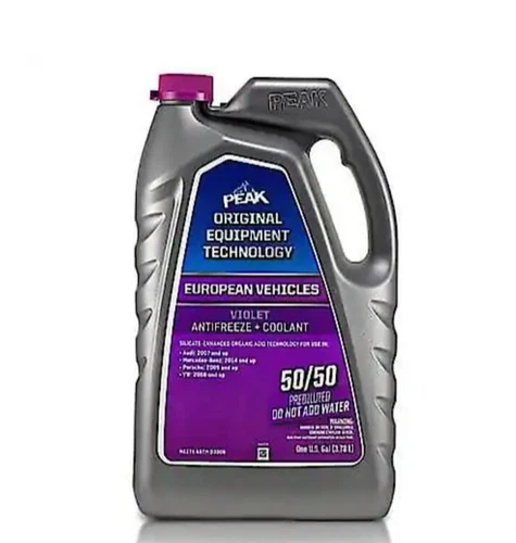 PEAK European Vehicles Violet Antifreeze + Coolant 50/50 - 1 Gallon