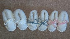 LEATHER  FUR BABY MOCCASINS