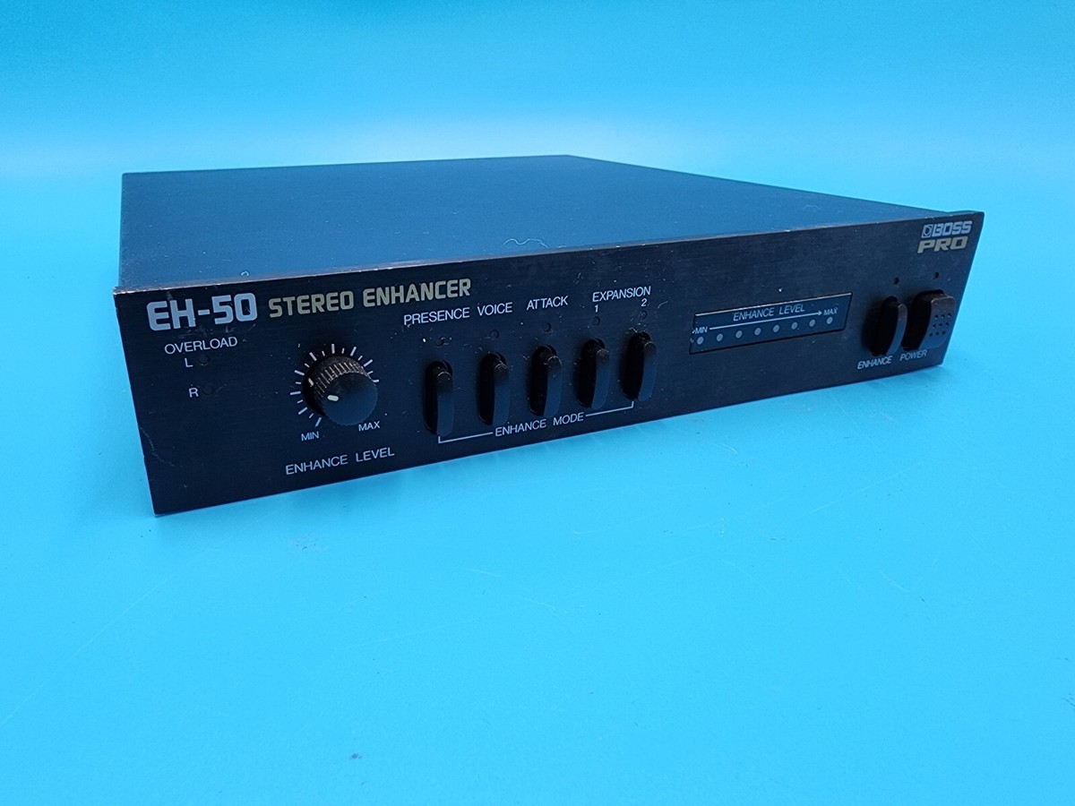 ギター BOSS PRO STEREO ENHANCER EH-50 Rare Vintage Boss Pro EH-50 Stereo Enhancer Half Rack Effect