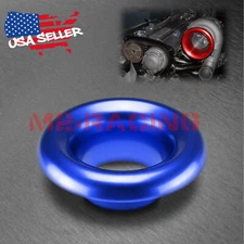 3" Blue Aluminum Short Ram Cold Air Intake Filter Velocity Flow Stack Turbo Horn