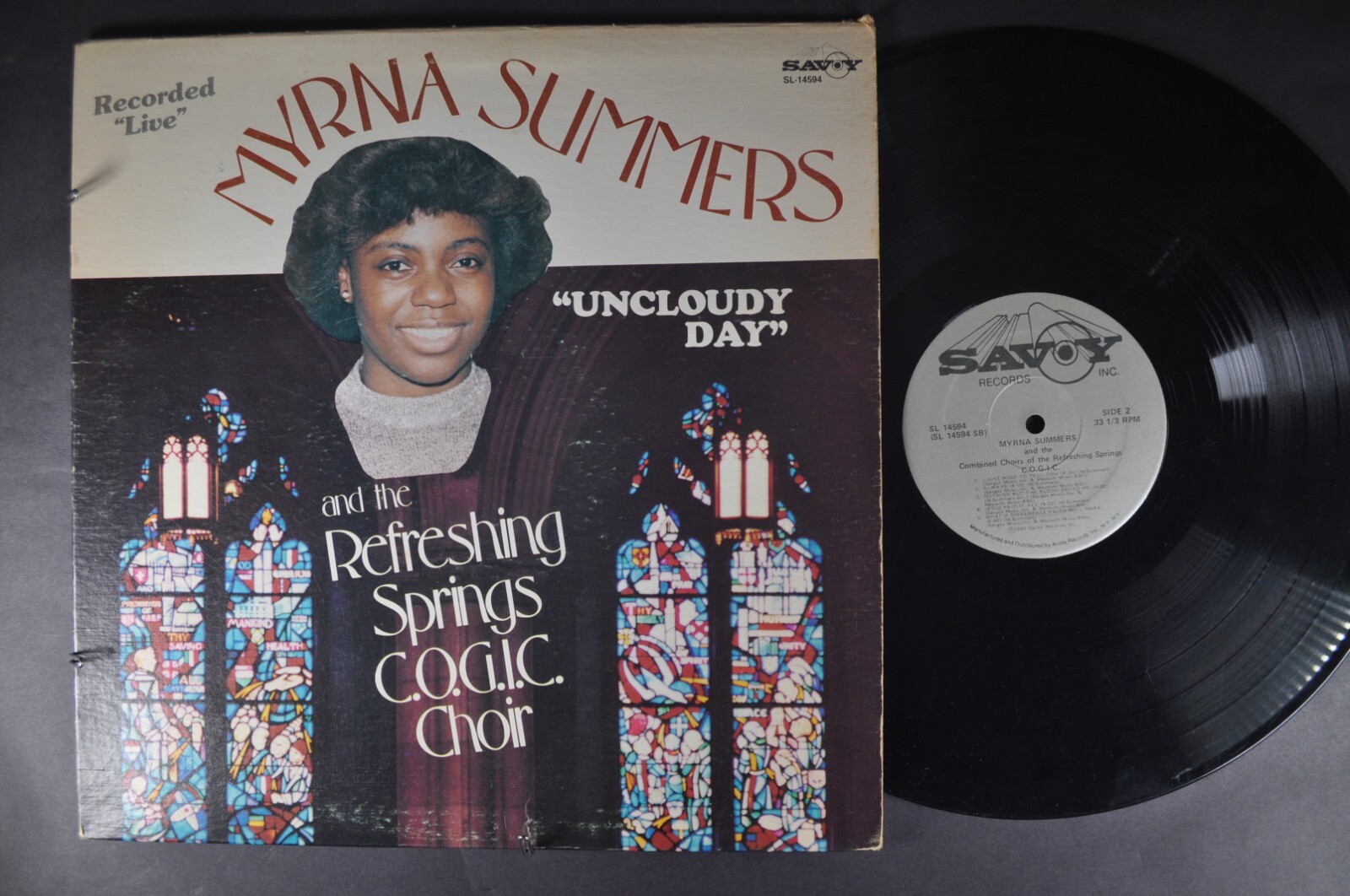 Myrna Summers & Combined Choirs of Refreshing Springs COGIC Gospel LP Savoy Records