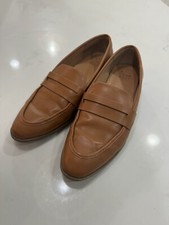 A New Day Tan Faux Leather Flat Loafers Size 6