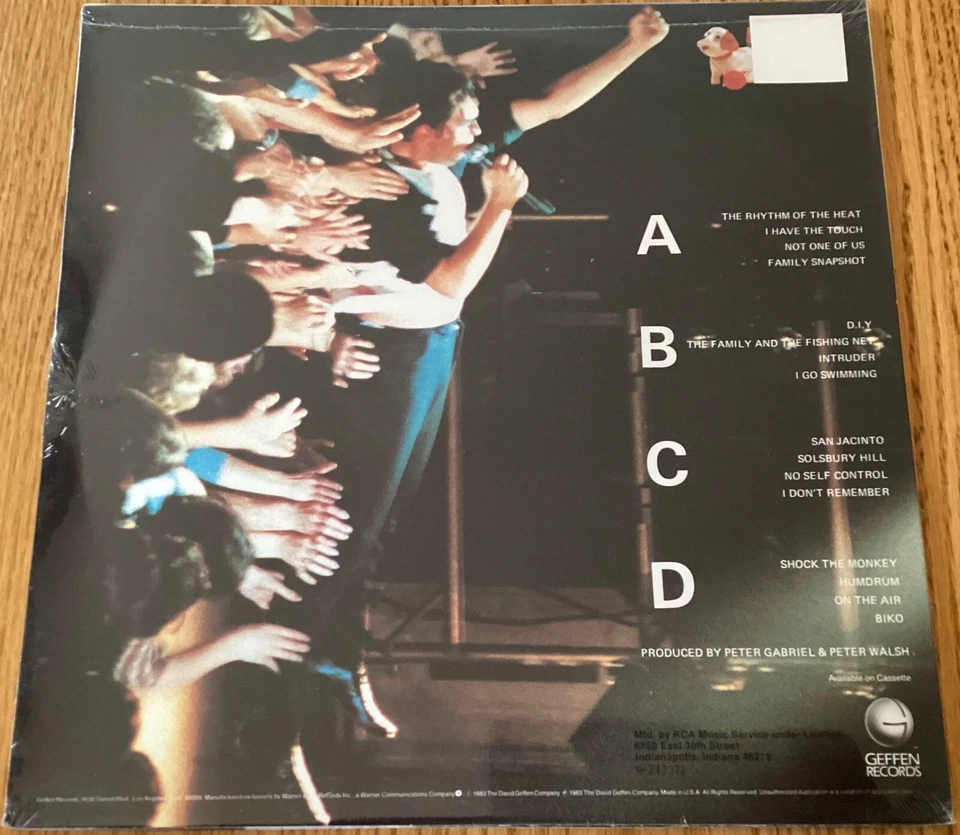 Peter Gabriel “Plays Live" Sealed 33 1/3 rpm 2-LP record set, 2GHS 4012 F - Image 2 of 2