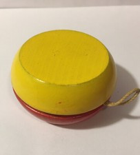 Vintage Wood Yo-Yo Red Yellow Japan