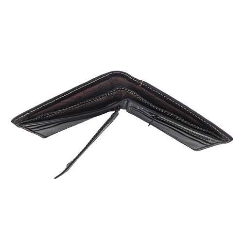 Floral Concho Bi-Fold Men's Wallet Genuine Leather Black Cash Credit Card Photo - Picture 7 of 9