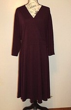 Women's New  Nemidor Plus Size 24 Purple Dress Tie Back V Neck Pull On Tags