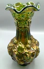 CONTEMPORARY IMPERIAL  8 1/2" DARK GREEN LOGANBERY VASE--FANTASTIC COLOR
