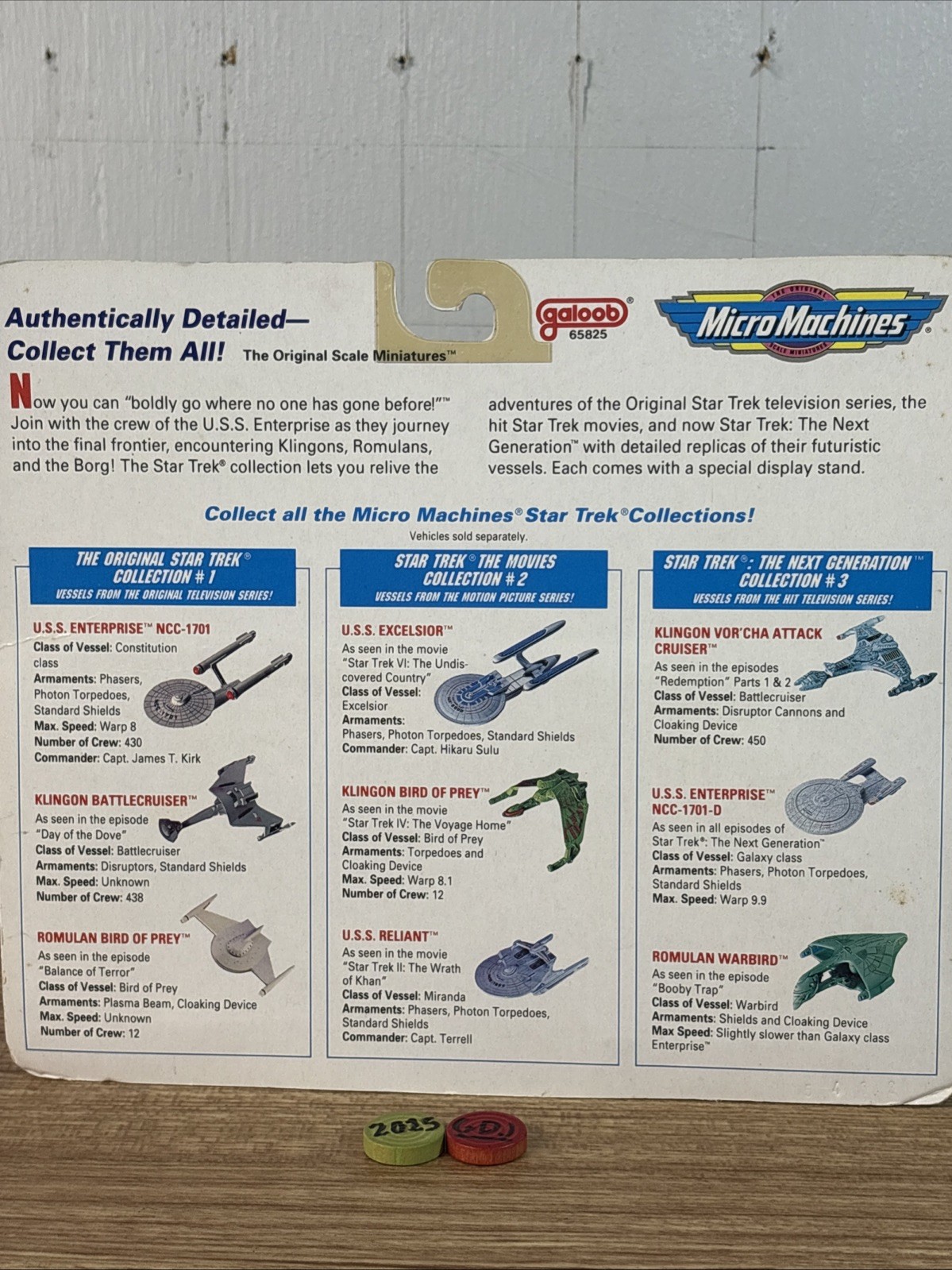 Micro Machines Star Trek Next Generation Klingon Cruiser Enterprise  GDJ-P-633