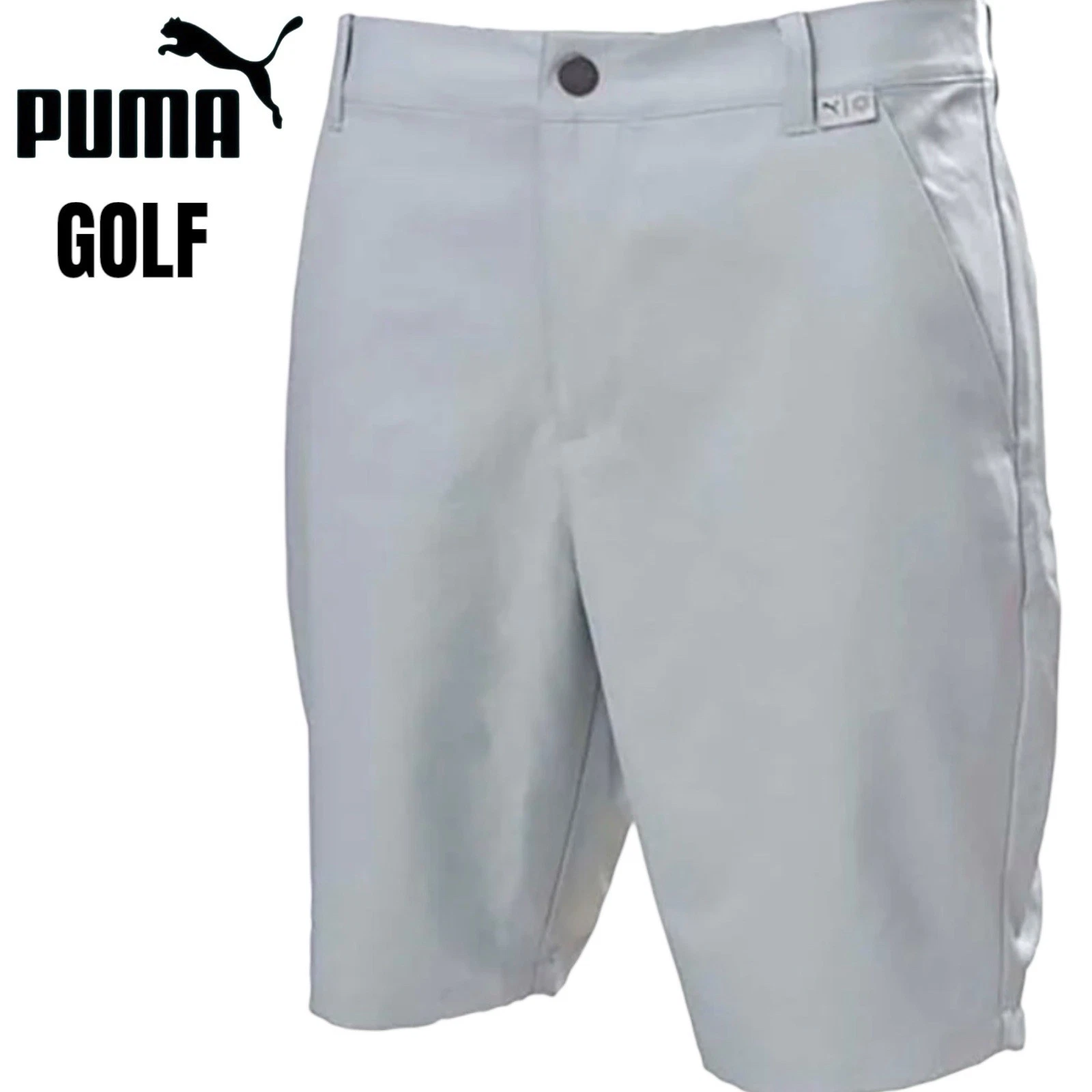 NWT Puma Golf gray High Rise Flat Front Walking Camino Shorts 36 $65