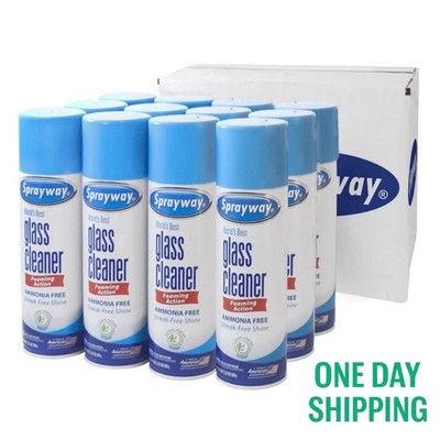 Sprayway SW050-12 Glass Cleaner 19oz Case of 12 Streak Free Aerosol Cleaning