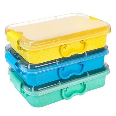 Carolart 3 Pack, Empty Sensory Bin, Wheat Straw Material，13.5 Inch Storage Co...