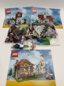 LEGO Creator Mountain Hut 31025 No Box with manual (3 in 1). Pick 1/3 to build.